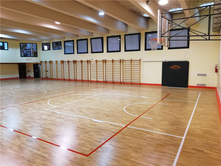 上海市北中學(xué)室內(nèi)籃球館木地板(圖1)